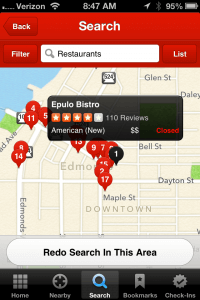 Yelp Map of Epulo Bistro Edmonds Wa